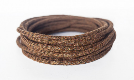 Cablu textil mohair maro 2x0.75