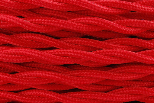 Cablu Textil Rasucit Rosu 2x0,75