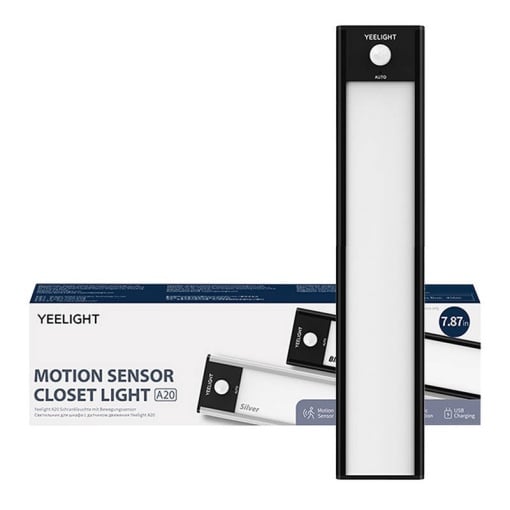 Corp led pentru dulap cu senzor de miscare si acumulator, 1.2 W, lumina calda(2700K), negru, Yeelight