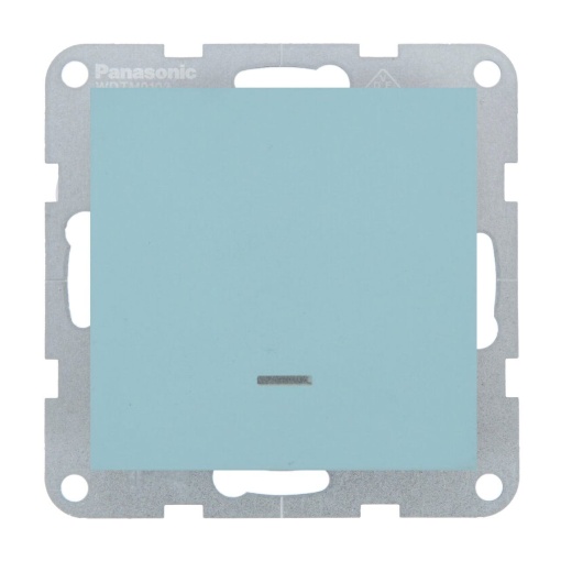 Intrerupator cu led 10A, IP20, Turcoaz, Panasonic Karre Plus 55 Soft Touch [1]- savelectro.ro