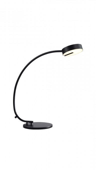 Lampa de birou LED DRIFTER TL1, metal, acril, negru mat, 1 bec, 8.4W, 546 lm, lumina calda (3000K), 148004, Klausen