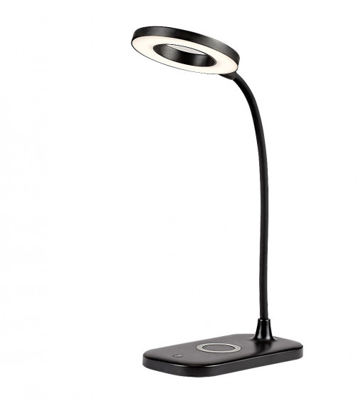 Lampa de birou LED Hardin 74013, cu intrerupator, dimabila, 5W, 210lm, lumina calda, rece, neutra, neagra, IP20, Rabalux