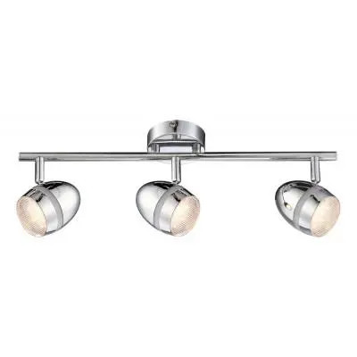 [Lichidare stoc]Spot LED Majola 56206-3, orientabil, 3x3W, 220lm, lumina calda, IP20, crom, Globo Lighting