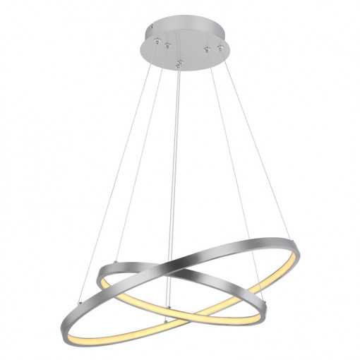 Lustra LED Ralph 67192-42, dimabila, 42W, 1500lm, lumina calda, IP20, argintie, Globo Lighting