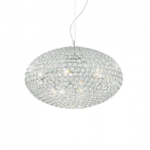 Lustra Orion 066387, 8xE14, crom+transparenta, IP20, Ideal Lux