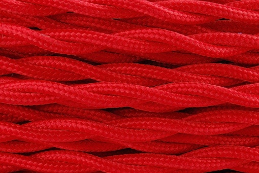 Pachet 2m Cablu Textil Rasucit Rosu 2x0,75