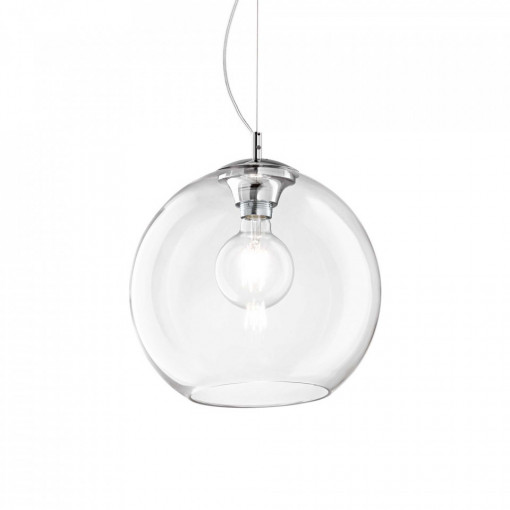 Pendul NEMO SP1 D40, metal, sticla, transparent, 1 bec, dulie E27, 052816, Ideal Lux