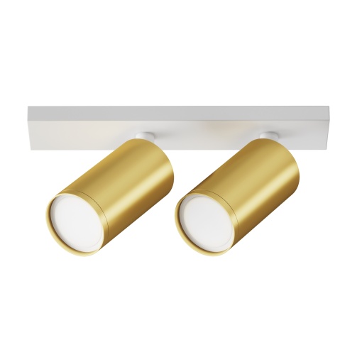 Plafoniera Focus C051CL-U-2WMG, 2xGU10, 20W, alba+aurie, IP20, Maytoni