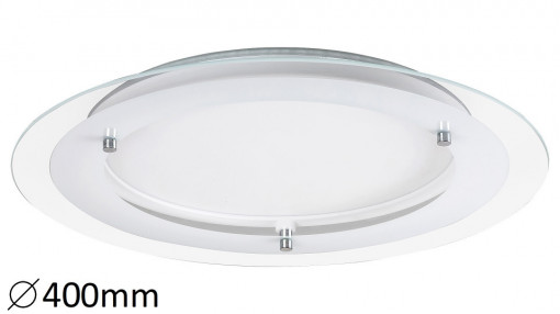 Plafoniera Lorna LED, rotund, sticla, alb, 1700 lm, lumina neutra (4000K), 3487, Rabalux