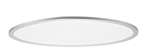 Plafoniera Taleb LED rotund, metal, alb, argintiu, cu telecomanda, 4800 lm, temperatura de culoare variabila (3000-6000K), 2193, Rabalux