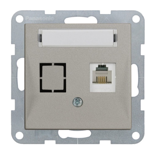 Priza internet cat 5E, IP20, Bronz, Panasonic Karre Plus 55