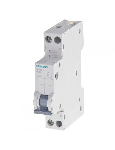 Siguranta automata P+N, 25A, curba de declansare C, capacitate de rupere 6kA, Siemens [1]- savelectro.ro