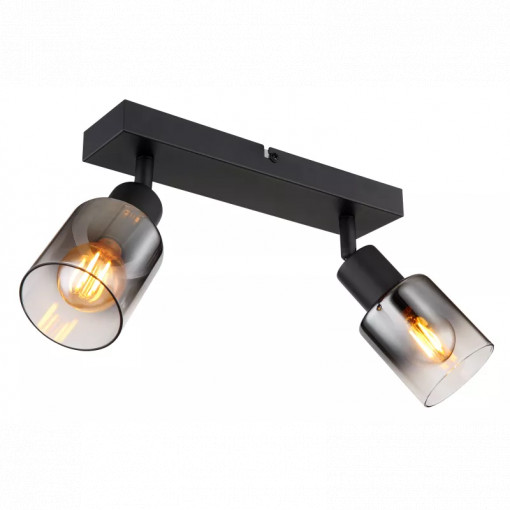 Spot Hubertus 54308-2, orientabil, 2xE14, fumuriu+negru, IP20, Globo Lighting