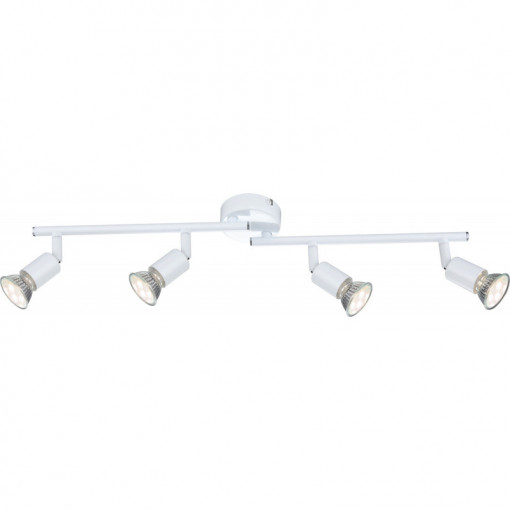 Spot LED Olana 57381-4L, 4xGU10, 3W, 250lm, lumina calda, IP20, alb, Globo Lighting