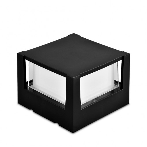 Stalp LED pentru exterior patrat, 15W, 1450lm, lumina calda (3000K), alb, negru, Braytron