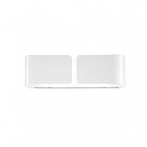 Aplica CLIP AP2 SMALL, metal, sticla, alb, 2 becuri, dulie E27, 014166, Ideal Lux