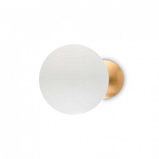 Aplica ECLISSI AP SMALL, metal, alb, auriu, 11W, 940 lm, lumina calda (3000K), 259048, Ideal Lux