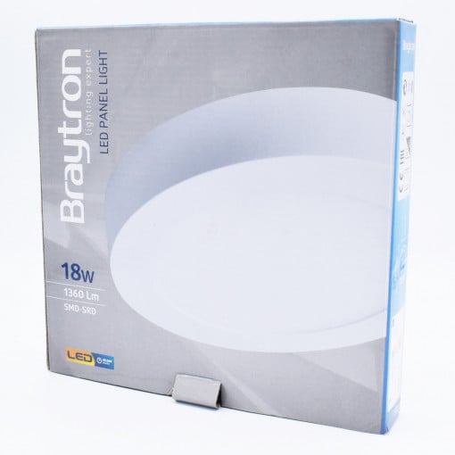 Aplica LED SMD rotunda 18W, 1360 lm, IP20, lumina calda (3000K), Ø220mm, alb, Braytron