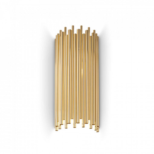 Aplica PAN AP2, metal, auriu, 2 becuri, dulie E14, 208794, Ideal Lux
