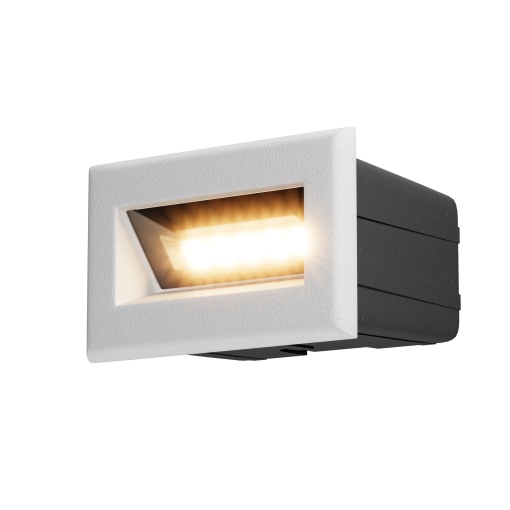 Aplica pentru scari LED Bosca O045SL-L3W3K, 3W, 250lm, lumina calda, IP65, alba, Maytoni