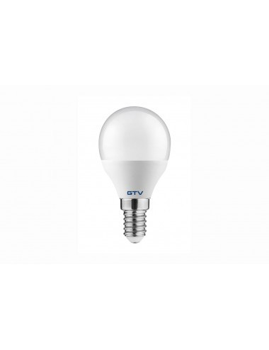 Bec LED GTV, sferic E14, 3W(21W), 200 lm, lumina neutra (4000K), clasa energetica F