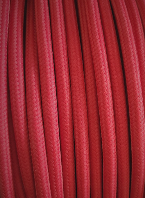 Cablu Textil Rosu 2x0,75