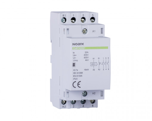 Contactor modular Noark, 2ND+2 NI, 230 V, 20A