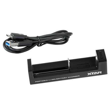 Incarcator portabil baterii 18650 XStar MC1, alimentare USB