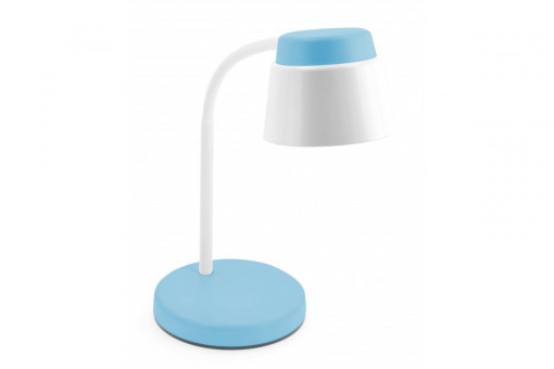 Lampa de birou LED GTV Helin, 6W, lumina naturala(4000 K), alb/albastru