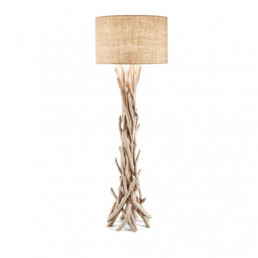 Lampadar DRIFTWOOD PT1, metal, lemn, 1 bec, dulie E27, 148939, Ideal Lux