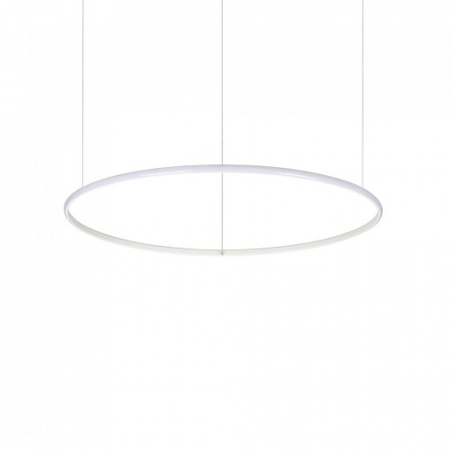 Lustra LED Hulahoop 258768, 40W, 4000lm, lumina calda, IP20, alba, Ideal Lux