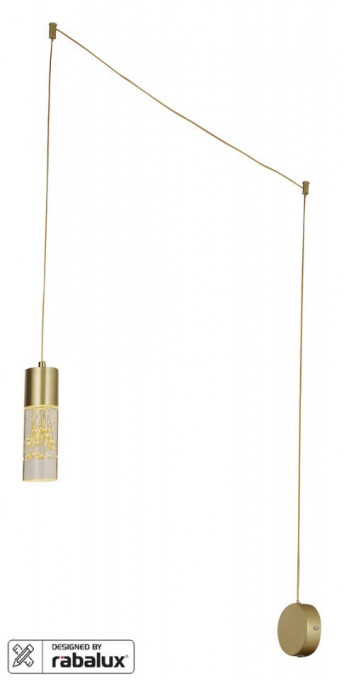 Pendul Floresta LED, metal, auriu, 248 lm, lumina neutra (4000K), 6560, Rabalux