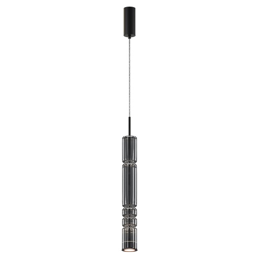 Pendul LED Ordo MOD272PL-L12B3K, 8W, 920lm, lumina calda, IP20, negru+fumuriu, Maytoni