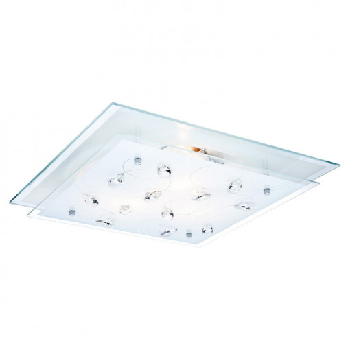 Plafoniera Jasmina 40408-3, 3xE27, crom+transparenta, IP20, Globo Lighting