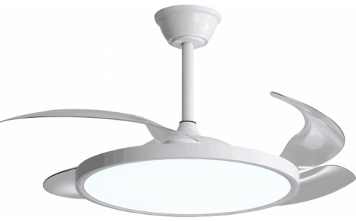 Plafoniera LED cu ventilator Optonica, 36W, lumina calda/neutra/rece (3000-6000 K), slim, telecomanda, alba, IP20