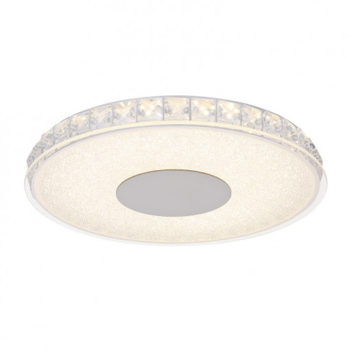 Plafoniera LED Denni 49336-16R, 16W, 1080lm, lumina neutra, IP20, argintie+transparenta, Globo Lighting