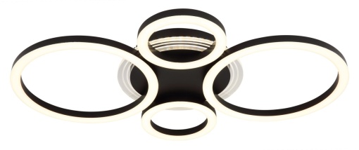 Plafoniera LED rotunda Globo Lighting 40W, 2500 lm, 3CCT (2700/4500/6500K), IP20, negru/opal