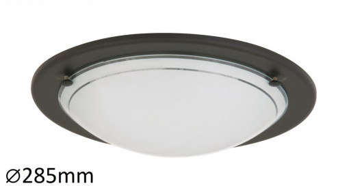 Plafoniera Ufo, metal, sticla, negru, 1 bec, dulie E27, 5103, Rabalux [1]- savelectro.ro