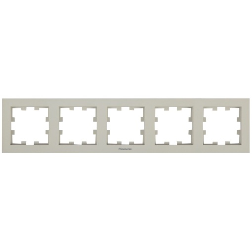 Rama 5 module orizontala, IP20, Sandstone, Panasonic Karre Plus 55 Soft Touch [1]- savelectro.ro