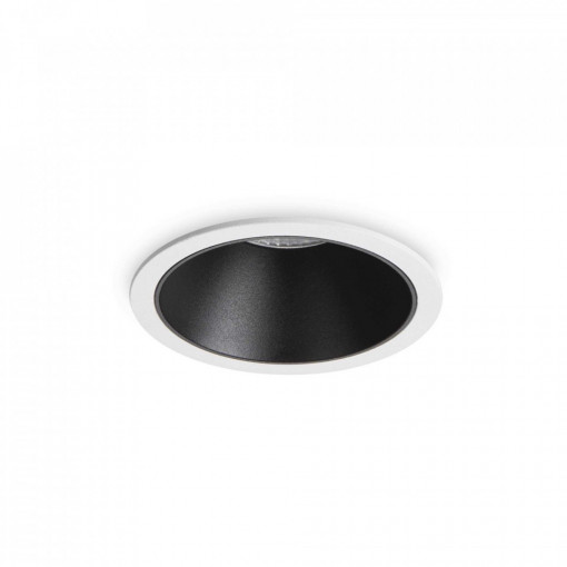 Spot incastrabil LED GAME rotund, alb, negru, 11W, 1000 lm, lumina calda (3000K), 192277, Ideal Lux