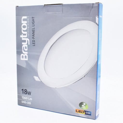 Spot LED BP01-31810, rotund, incastrat, 18W, 1360lm, lumina neutra, IP20, alb, Braytron