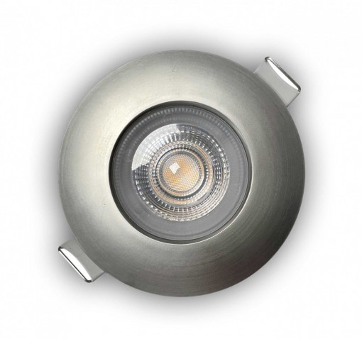 Spot LED Down KL171005, 4.9W, 480lm, lumina neutra, IP44, gri, Klausen