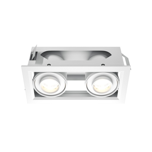 Spot LED Metal DL093-02-10W3K-W, incastrat, 20W, 1450lm, lumina calda, IP20, alb, Maytoni