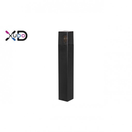 Stalp pentru exterior Xudo, 50 cm, 1xE27, negru+fumuriu