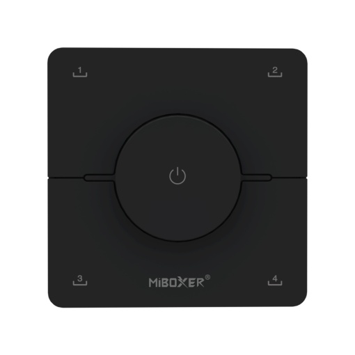 Telecomandă MiBoxer K0, neagra, rotativa, pentru benzi LED monocolor și CCT