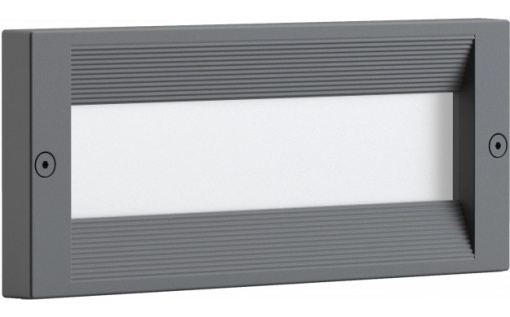 Aplica de exterior cu rama striata, Optonica, E27, IP54, gri