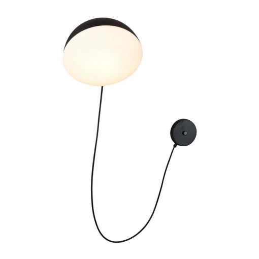 Aplica LED CROWD AP1, metal, sticla, negru, alb, 1 bec, 10W, 600 lm, lumina neutra (4000K), 101022, Klausen