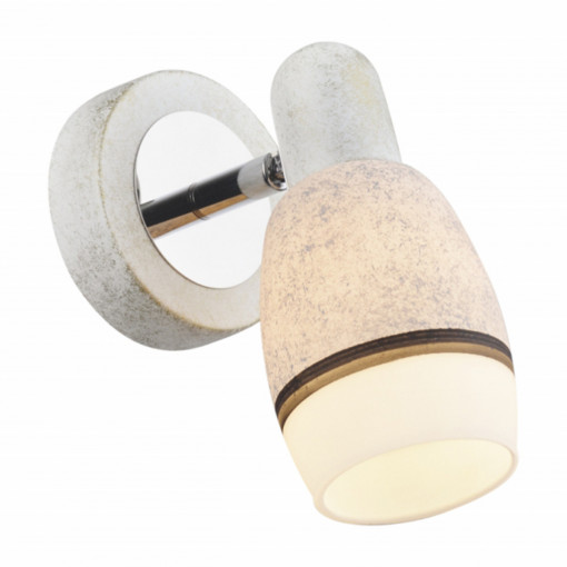 Aplica Marmo, 1 bec, dulie E14, alba, aurie, metal, sticla, Klausen [1]- savelectro.ro
