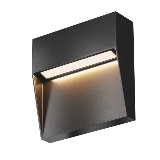 Aplica pentru scari LED Mane O047SL-L3B3K, 3W, 100lm, lumina calda, IP54, neagra, Maytoni