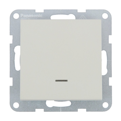 Intrerupator cu led 10A, IP20, Sandstone, Panasonic Karre Plus 55 Soft Touch [1]- savelectro.ro